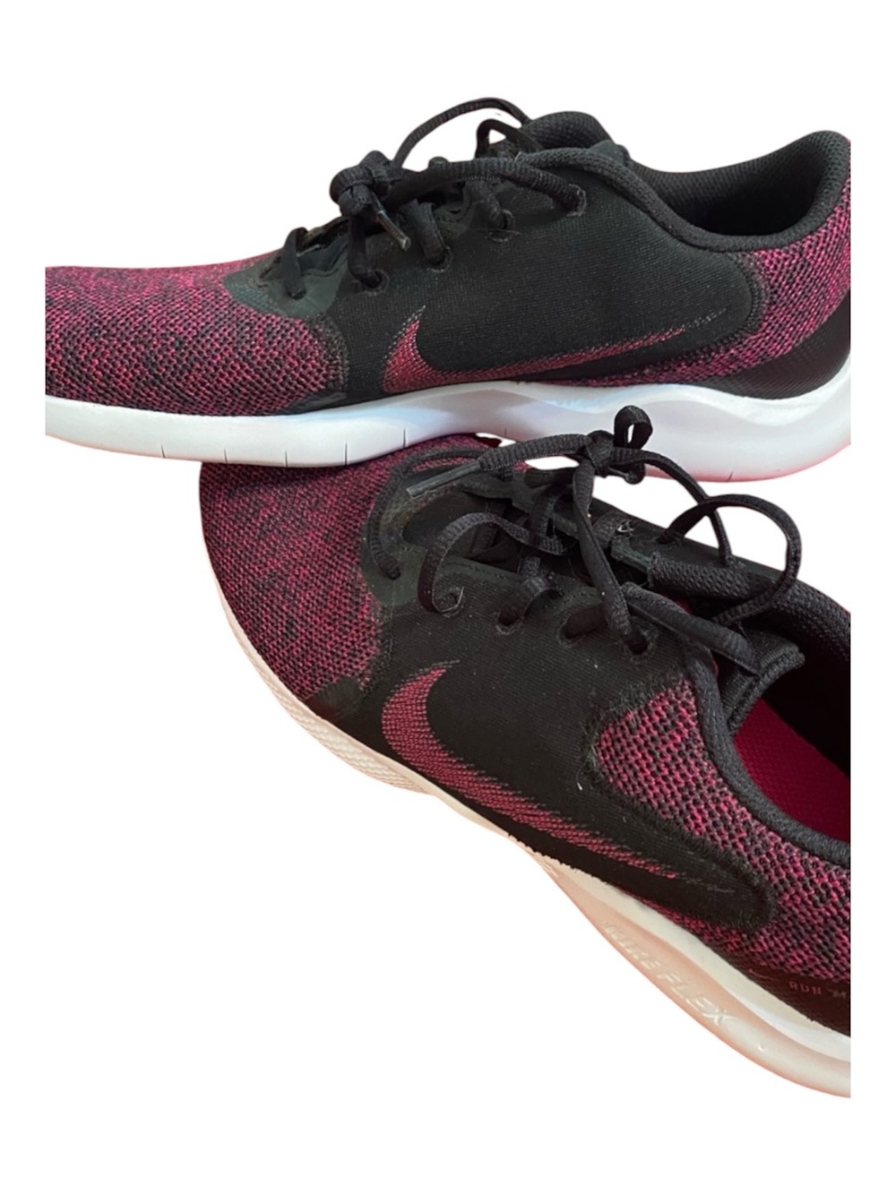 Nike Black & Hot Pink Athletic Sneakers size 12 running sports trainers flex